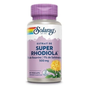 Solaray Super Rhodiola 500mg Capsules Végétales B/60