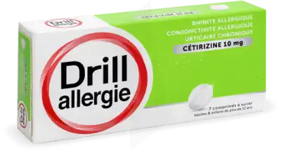 Drill 10 Mg Comprimés à Sucer Allergie Cétirizine Plq/7 à Mérignac