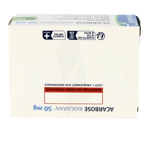 Acarbose Biogaran 50 Mg, Comprimé