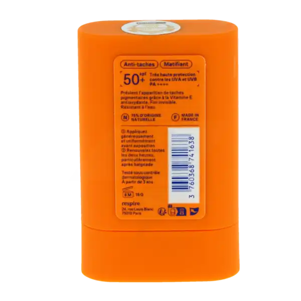 Respire Spf50+ Stick Solaire 15g