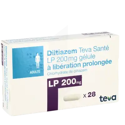 Diltiazem Teva Sante Lp 200 Mg, Gélule à Libération Prolongée à LIVRON-SUR-DROME