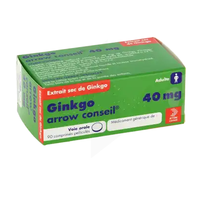 Ginkgo Arrow Conseil 40 Mg, Comprimé Pelliculé à Nice