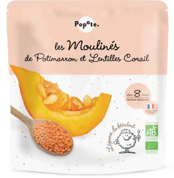 Popote Moulinés Lentilles & Potimarron 180g