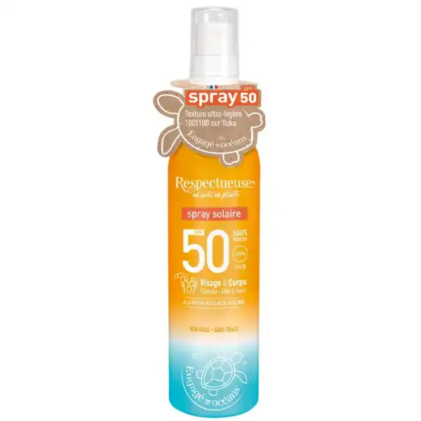 Respectueuse Solaire Spray Spf50 Bio 100ml