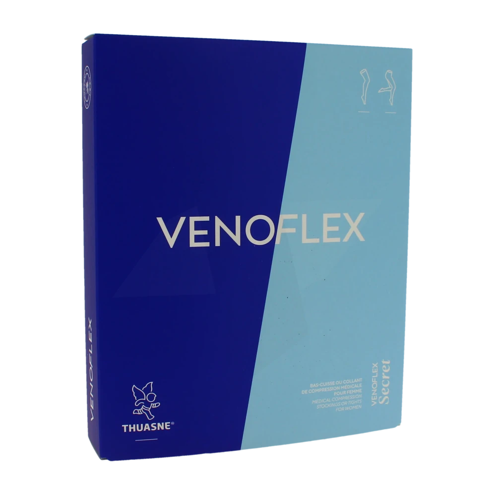 Thuasne Venoflex Secret 2 Bas Antiglisse Femme Beige Doré T3l-