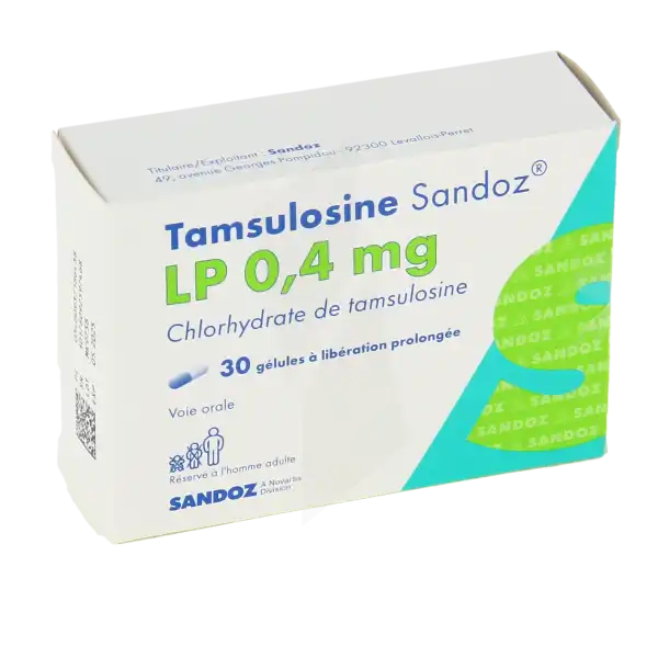 Tamsulosine Sandoz Lp 0,4 Mg, Gélule à Libération Prolongée