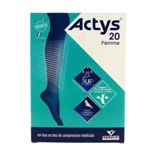 Actys 20 Mi-bas Pf Femme Noir T1c