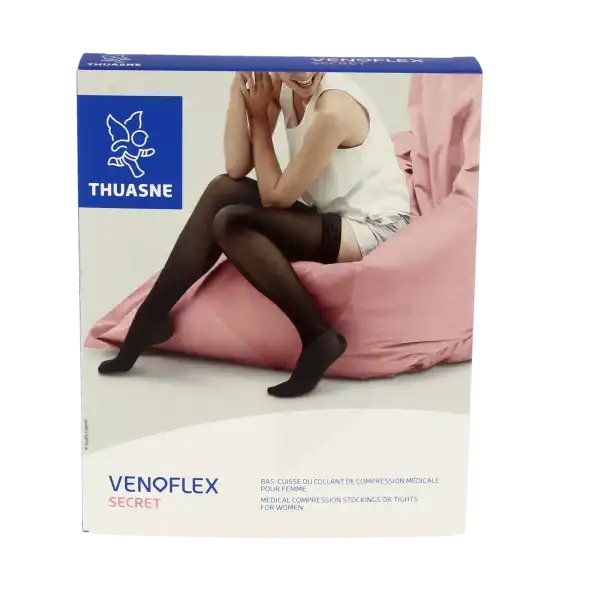 Thuasne Venoflex Secret 2 Bas Antiglisse Femme Beige Doré T5n-