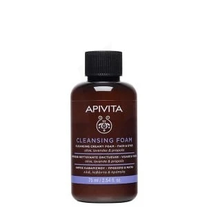 Apivita - Cleansing Mini Mousse Onctueuse Nettoyante - Visage Et Yeux Avec Propolis & Olive & Lavande 75ml