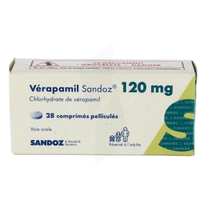 Verapamil Sandoz 120 Mg, Comprimé Pelliculé