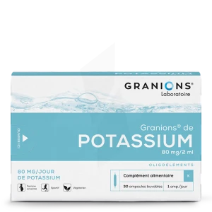Granions De Potassium Solution Buvable 30 Ampoules/2ml