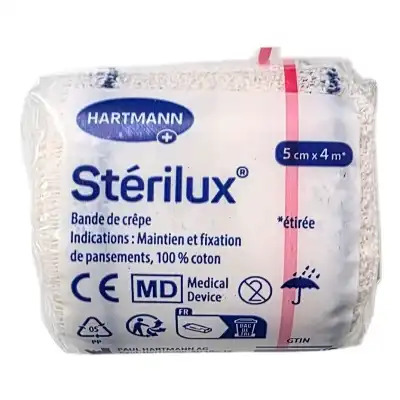 Hartmann Stérilux Bande De Crêpe 5 Cm X 4 M (cello) à VIC-LE-COMTE