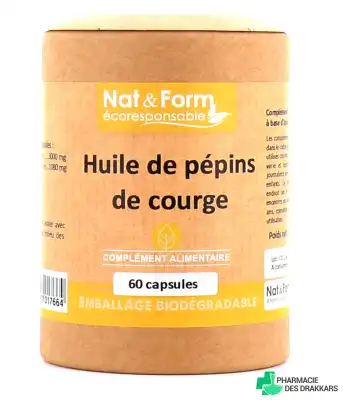 Nat&form Eco Responsable Huile De Pépins De Courge Caps B/60 à Libourne