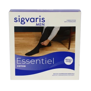 Sigvaris Essentiel Coton Bas Auto-fixants  Homme Classe 2 Sable Medium Normal