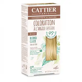 Cattier Coloration Kit 8.0 Blond Clair 120ml à Montauban