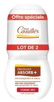 Rogé Cavaillès Déodorants Déo Absorb+ Homme Roll-on 2x50ml à Versailles