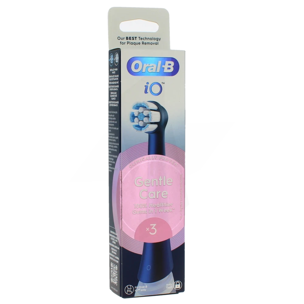Oral-b Io Brossettes Pour Brosse à Dents électrique Noires Gentle Care X 3