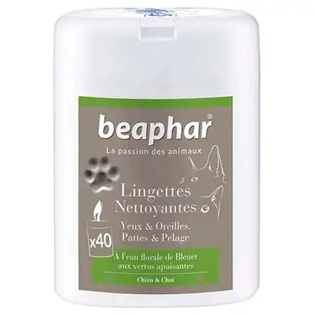 Beaphar Lingettes Nettoyantes Yeux Oreilles Pattes Et Pelage 100 Lingettes