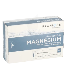 Granions De Magnésium 3,82 Mg/2 Ml Solution Buvable 30 Ampoules/2ml