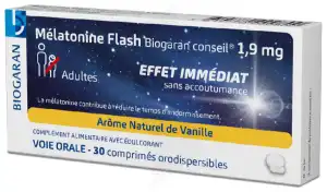 Melatonine Flash Biogaran Conseil 1,9 Mg Cpr Orodisp B/30 à La Roche-Posay
