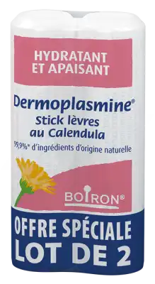 Boiron Dermoplasmine Stick Lèvres Au Calendula 2x4g à Saint-Gervais-la-Forêt