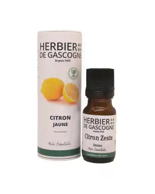 Herbier de Gascogne Huile Essentielle Citron Jaune Bio Fl/10ml