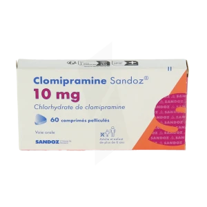 Clomipramine Sandoz 10 Mg, Comprimé Pelliculé
