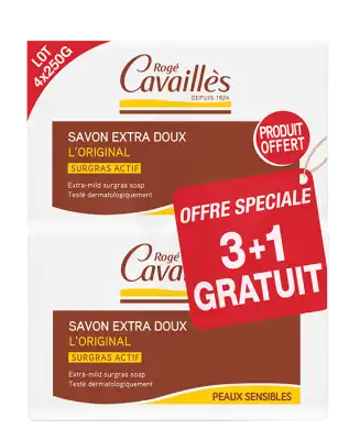Rogé Cavaillès Savon Surgras Extra Doux 3x250g + 1 Offert à CHENÔVE