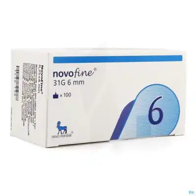 Novofine Aiguille pour stylo injecteur 0,25x6mm B/100