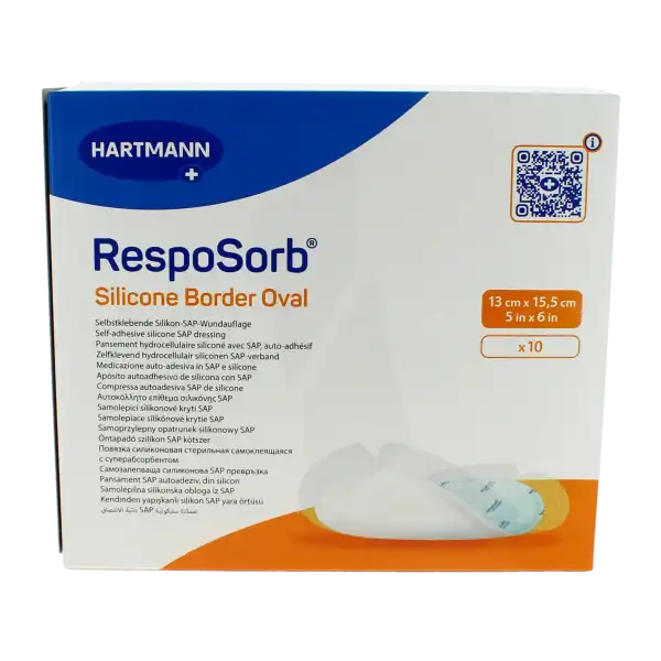 Resposorb Silicone Border Oval Pans Absorption Importante 13x15,5cm B/10