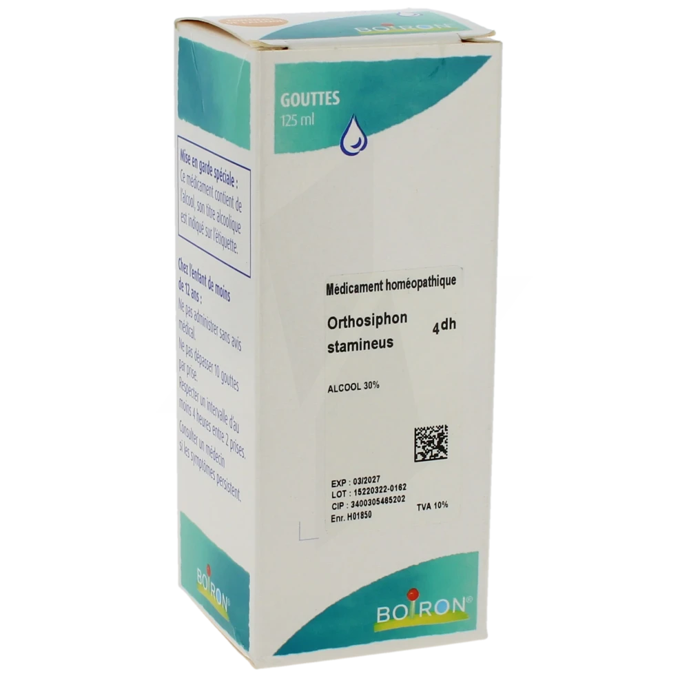 Boiron Orthosiphon Stamineus 4dh Solution Buvable En Gouttes Flacon De 125 Ml