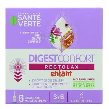 Santé Verte Digest Confort Rectolax Enfant 6 Canules à MARIGNANE