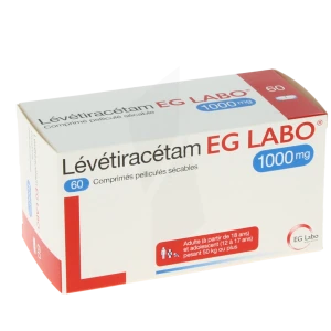 Levetiracetam Eg Labo 1000 Mg, Comprimé Pelliculé Sécable