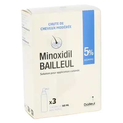 Minoxidil Bailleul 5 %, Solution Pour Application Cutanée à RUMILLY