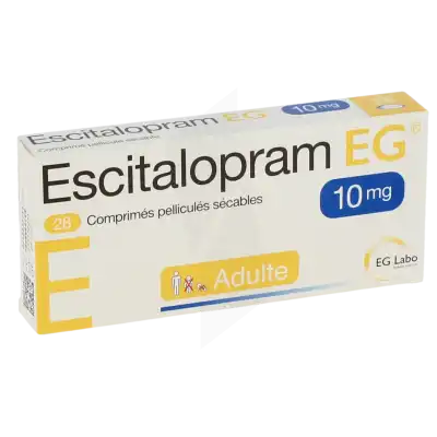 Escitalopram Eg 10 Mg, Comprimé Pelliculé Sécable à NOROY-LE-BOURG