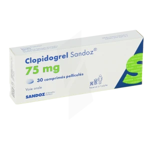 Clopidogrel Sandoz 75 Mg, Comprimé Pelliculé