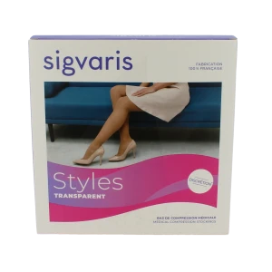 Sigvaris Styles Divin Eclat Transparent Collant Classe 2 Femme Noir Normal S