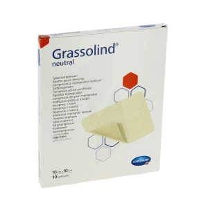 Grassolind® Pansement Gras 10 X 10 Cm - Boîte De 10