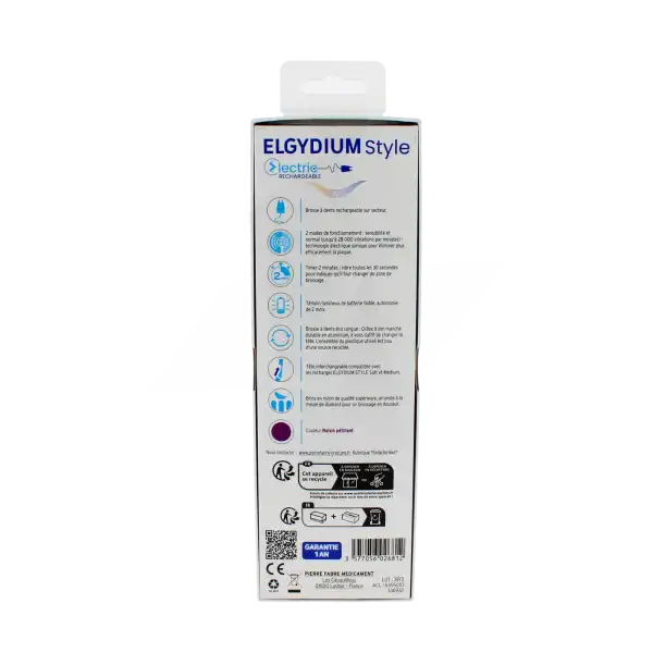 Elgydium Style Brosse Dents électrique Raisin Petillant