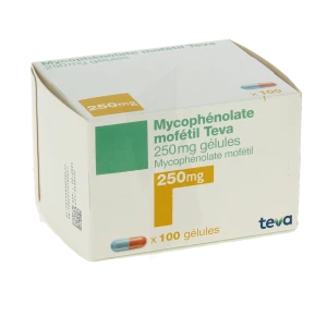 Mycophenolate Mofetil Teva 250 Mg, Gélule
