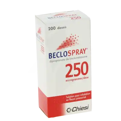 BECLOSPRAY 250 microgrammes/dose, solution pour inhalation en flacon pressurisé