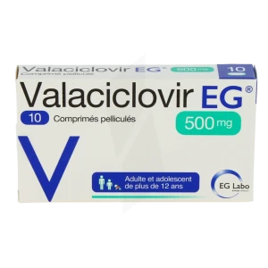 Valaciclovir Eg 500 Mg, Comprimé Pelliculé