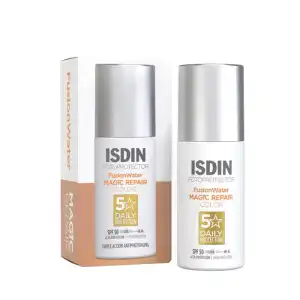 Acheter Isdin FusionWater Magic Repair Crème solaire visage teintée Anti-âge 50ml à CANEJAN