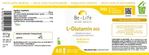 Be-life L-glutamin 800 Gélules B/60