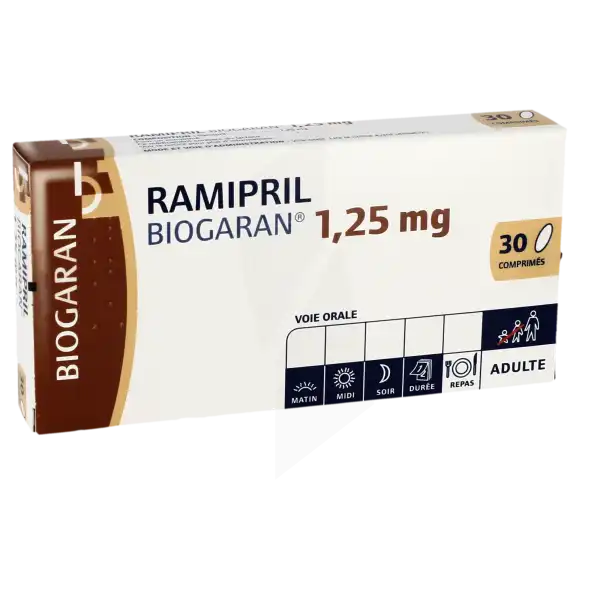 Ramipril Biogaran 1,25 Mg, Comprimé