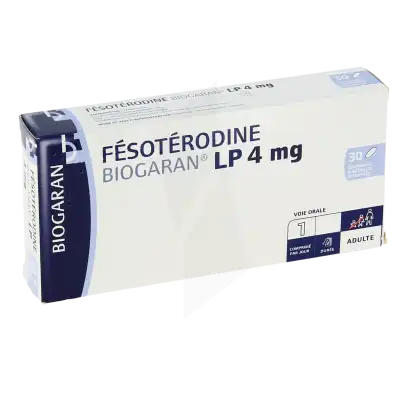 Fesoterodine Biogaran Lp 4 Mg, Comprimé à Libération Prolongée à ROMORANTIN-LANTHENAY