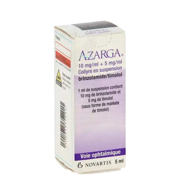 Azarga 10 Mg/ml + 5 Mg/ml, Collyre En Suspension