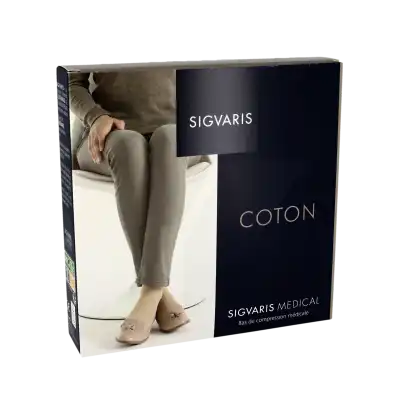 Coton Bas Auto-fixants  Femme Classe 2 Beige Medium Normal à Ris-Orangis