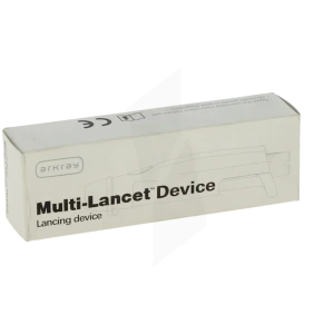 Glucocard Multi-lancet Device Stylo Autopiqueur Bleu Blanc