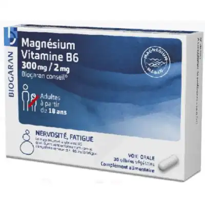 Biogaran Conseil Magnésium Vitamine B6 300 Mg/2 Mg Gél Boîte De 30 à CAHORS